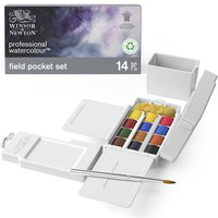 Various Watercolor Sets, supplies, brushes, and Winsor Professional Watercolor tubes