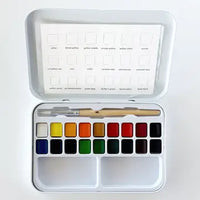 Various Watercolor Sets, gouache sets, supplies, brushes, and Winsor Professional Watercolor tubes