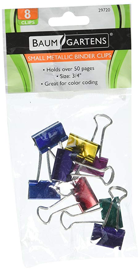 Baumgartens Plastic Paper Clips Box Of 50 Extra Large Assorted