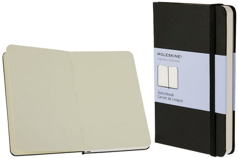 Moleskine Art Hardcover Sketchbook, Large (5x8.25) Plain, Black