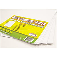 Multi Purpose White Plain Paper (80) Sheet packets - Sheet size-8 1/2" / 11"